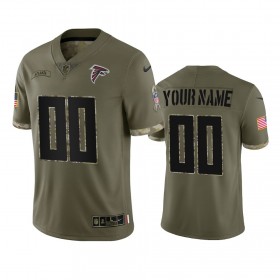 Maillot Atlanta Falcons Custom Olive 2022 Salute To Service Limited - Homme